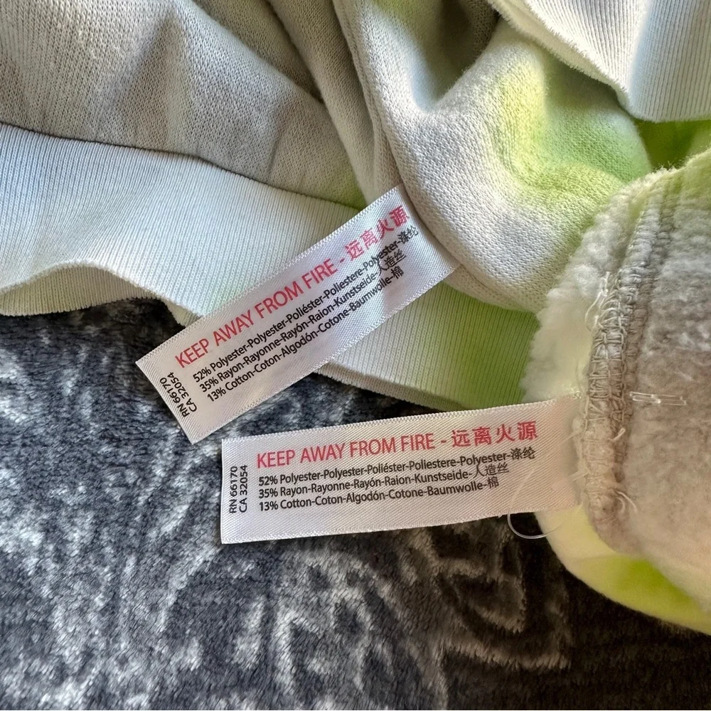 Free People Kelly Washed Tie Dye Set in Lime Size Large